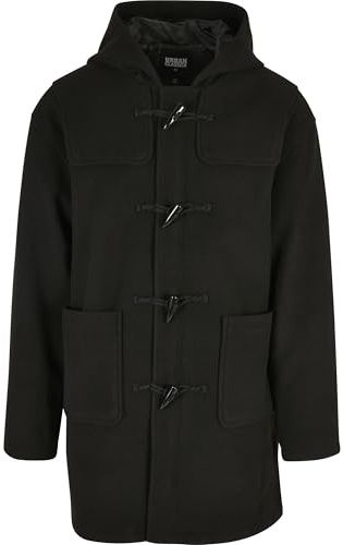 Urban Classics Duffle Coat Abrigo, Negro, M para Hombre
