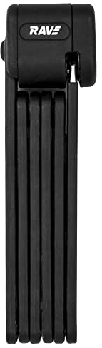 RAVE Fahrradschloss Faltschloss Ultimate Pro 8 mit Schlüssel inkl. Halterung Länge 95 cm schwarz