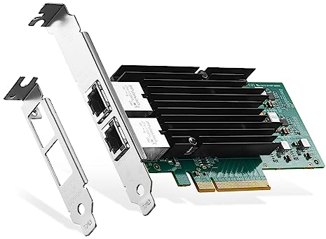 Scheda di rete PCIe a 2 porte, controller Ethernet Intel X540 chip LAN, adattatore NIC RJ45 10G/1G/100Mbps per Windows/Linux/VMware