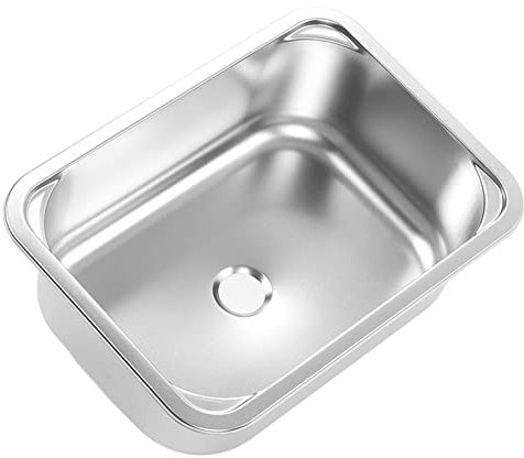 Wohnmobil-Waschbecken, Quadratisch, 345 X 245 X 136 Mm, 304 Edelstahl, Bündig Montiertes Handwaschbecken mit 40 Mm Abfluss für Wohnmobil, Van, Yacht, Boot
