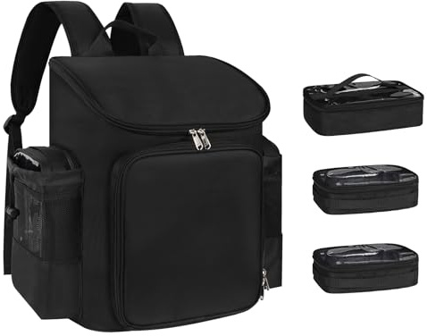 Friseurtaschen, Friseur Reisetasche mit großer Kapazität, Friseur Tasche mit verstellbaren Trennern, Haar Werkzeuge Reisetasche, Professionelle Kosmetologie Taschen für Zubehör, Friseur Must Haves