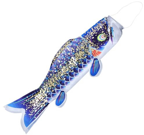 NUOBESTY Japanese Style Fish Windsock Carp Windsock Flag Heavy Duty Outdoor Decor for Garden Patio