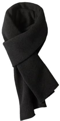 Rfmfkkg Unisex Wollschal für Damen, leicht, weich, Kaschmirschal, lang, warm, Wickelschals für Damen, Schwarz , One size