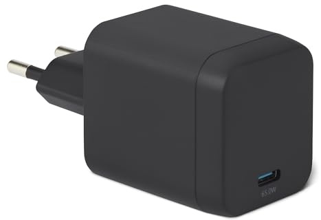 Amazon Basics Chargeur Mural USB C Nano GaN à Chargement Rapide, 65W, 1 Port, PD 3.1, Pour Ordinateurs Portables, Tablettes et Téléphones, Noir