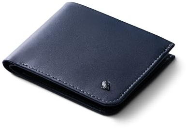 Bellroy Hide & Seek – schlanke Lederbörse, optional RFID-Schutz (max. 12 Karten und Scheine) - Navy