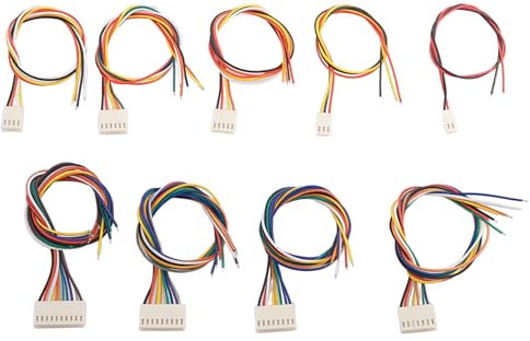 The Lord of the Tools 18Pcs Connector Electronic Wires Kit 2/3/4/5/6/7/8/9/10Pin Single End Plug Cable KF2510 30CM Length Wire Cables for Electrical Appliance