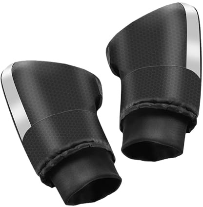 LXCMQL 2 Pièces Gants de Guidon Moto pour Piaggio MP3 500, Manchons de Guidon de Moto Imperméables et Coupe-Vent Hiver Protéger Froid Gants Chauds Moto,L Style