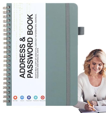 Kleine Passwortbücher für Senioren, Passwort-Organizer-Buch - Passwort-Keeper-Notizblock,Adressbuch Kleine Passwortbücher für Verwandte, Freunde oder Kollegen