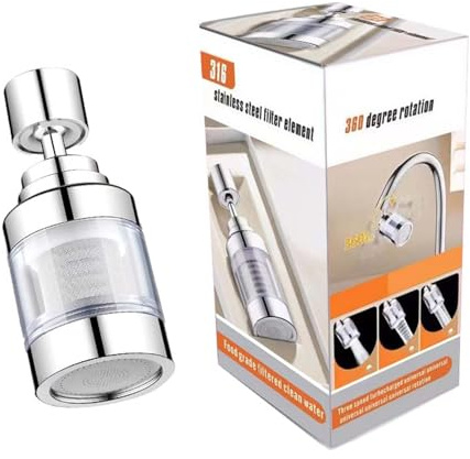 Tap Aerator, Kitchen Tap Water Filter Nozzle For 22mm UK - Easy Install Faucet Filter Attachment for Hard Water Purification - Clean Drinking Water Filter for Sink & Tap Use