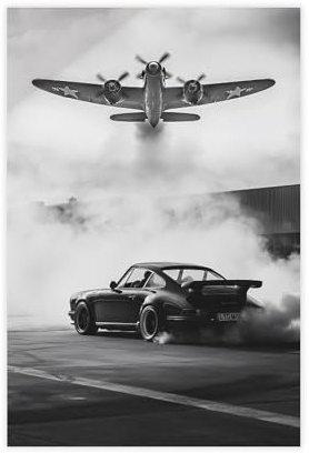 GAHCWB Gerahmter Porsche 964 Turbo-Druck, Leinwandposter, Schlafzimmer, Dekoration, Landschaft, Büro, Raumdekoration, Geschenk, 30 x 45 cm
