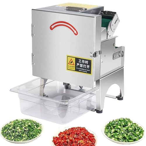 Commercial Electric Vegetable Cutter Machine, High Efficiency 200kg/hour for Slicing Peppers, Onions, Herbs, and More, Ideal for Restaurants and Food Prep