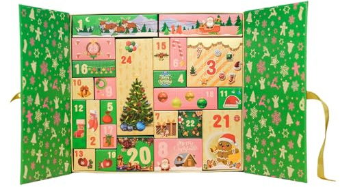 Reusable Calendar Advent, Reusable 24-Grid Countdown Calendar Box for Kids, Home Decoration for Dining Table Shelf Adults Windowsill Kids Desktop Festival