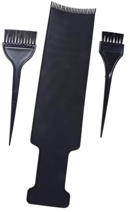 HONITANO 3 pièces Set de Outils de Teinture Cheveux Noir Planche à Teindre avec Brosses pour Balayage et Coloration Professionnelle à Domicile