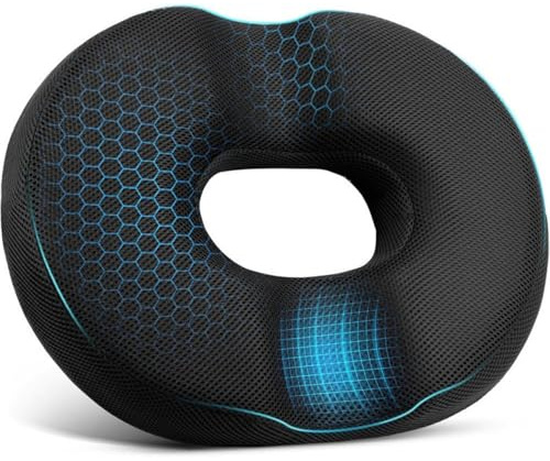 YiZhou Memory Foam Donut Cushion, Double U-Shape Coccyx Support Pillow | 40×30cm memory foam donut cushion with double U-shaped cut-out ergonomic design