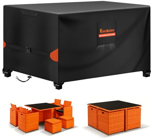 Kovshuiwe Gartenmöbel Abdeckung,220x100x74cm Schutzhülle Gartenmöbel | Wasserdicht,Winddicht,UV-Beständiges,520D Heavy Duty Winddicht,Schutzhülle Abdeckplane,Abdeckplane für Gartenmöbel Outdoor