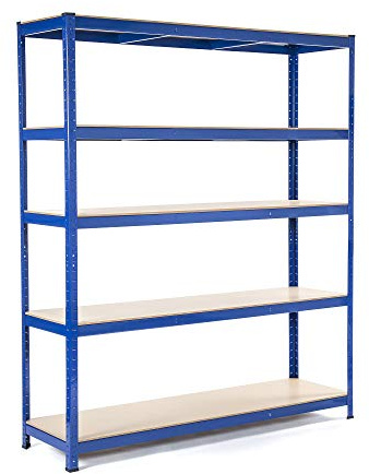 Racking Solutions Heavy Duty Garage Racking 275KG UDL Per Shelf 5 Shelves (1800mm H x 1500mm W x 600mm D)