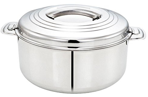 Tabakh 10-Liter Stainless Steel Casserole Hot-Pot Food Warmer & Serving Bowl, 10000ml