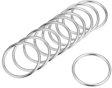 sourcing map Stk. Kreisring Schnalle O-Ringe für Hardware Tasche Kunst DIY,(mm) bronzefarben