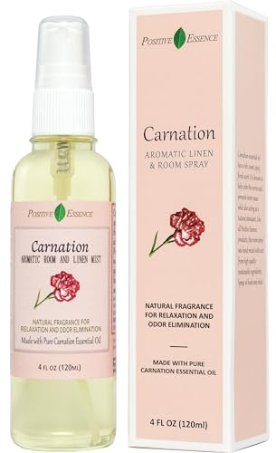 Carnation Pillow & Room Spray, Natural Bathroom Freshener Made with Premium Essential Oils, Relax Your Body & Mind, Refreshing Home Fragrance and Bathroom Mist