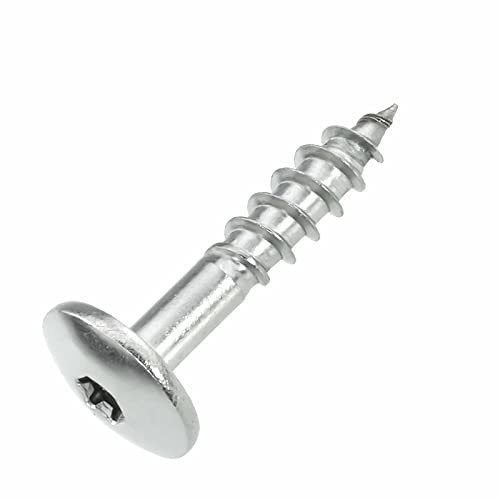 SCREW REBEL Fassadenschrauben 4,8x25 TX20 - naturblank - 100 Stück Edelstahl A2 Trespo