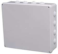 IP65 ABS Waterproof Junction Box, 400x350x120mm Waterproof Dustproof Outdoor Project Power Box Cable Connection Protective Enclosure, White, 1 Pcs