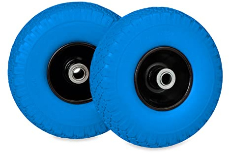 Relaxdays Schubkarrenrad 3.00-4, 2er Set, Vollgummi, Stahlfelge, pannensicheres Sackkarrenrad, 100 kg, Farbauswahl | Stahlfelge, pannensicheres Sackkarrenrad, 100 kg
