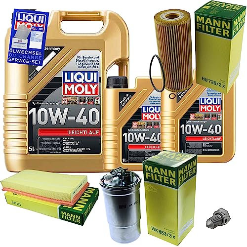EISENFELS Inspektionspaket Wartungspaket Filterset mit 7 L Motoröl 10W-40, Ölfilter, Luftfilter, Kraftstofffilter, Verschlussschraube