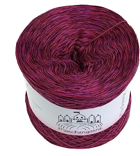 Farbverlaufsgarn Meliert 300g - 1140m 4 fädig Bobbel Wolle handstrickgarn stricken häkeln (Willenlos)