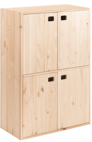 Astigarraga Kit Line Schrank mit 4 Türen und 4 Regalen, Kiefernholz, 105,4 x 70,8 x 33 cm