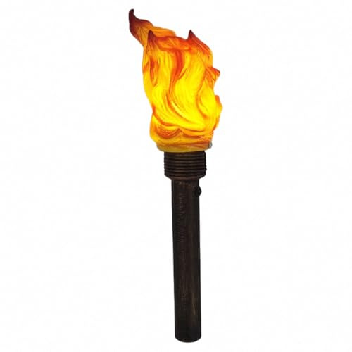 Tixtivn Handheld Torch Prop LED Light, 17.72 Inch Long, Realistic Flame Torch for Olympic Games Opening Ceremony Celebrations Festival Activities Halloween Christmas, Resin Lampshade and Retro Handle