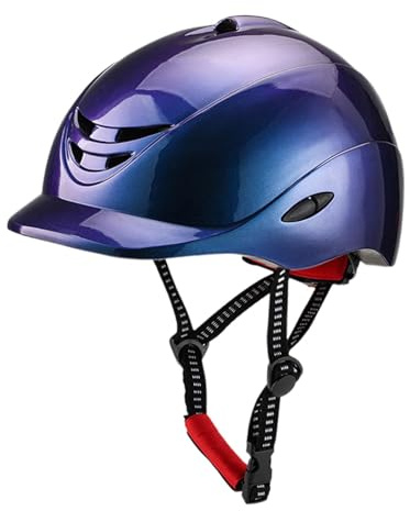 MagiDeal Casque d'équitation pour Hommes et Femmes, Chapeau d'équitation, Casquette de Sport de Plein air, Casquette d'équitation Respirante, équipement, Bleu, m