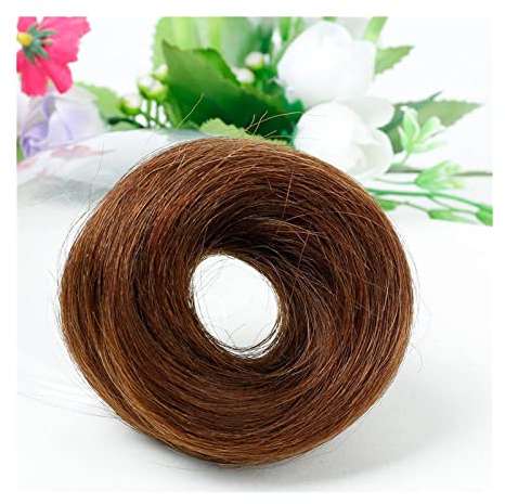 Messy Bun Haarteile 1 Stück Chignon-Haarteile mit elastischem Gummiband for Damen, Echthaar-Dutt, unordentlicher Dutt, Haarteil, Donut-Chignon, brasilianisches Remy-Haar Brötchen Haarteil (Color : #2