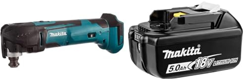 Makita DTM51Z Multi-Tool, 18 V,Blue & Genuine 197280-8 BL1850B 18V 5.0 Ah Li-ion Battery