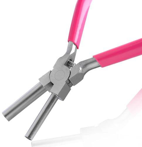 LEONTOOL Bail Making Pliers - 6mm & 8mm Wire Bending Pliers with Non-Slip Handle for Jump Rings, Wire Wrapping