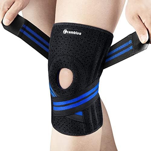 CAMBIVO Kniebandage für Männer und Damen, Verstellbare Bandage Knie mit Patella Gel Pads & Seitenstabilisatoren, Orthopädische Kniestütze Knee Support für Meniskusriss, Knieschmerzen, ACL, Sport