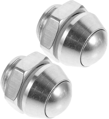NAMOARLY 2pcs Pressure Cooker Relief Jigger Valve 14mm Silver Flat Safety Valve Pressure-limiting Replacement Parts for Cooker Accessories Kitchen Supplies