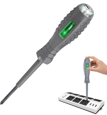 Stromprüfer-Schraubendreher, Spannungsprüfer-Schraubendreher, 2-in-1 Spannungsprüfstift-Schraubendreher-Werkzeug | Stromdetektor Mit Ergonomischem Griff Und Lichtanzeige Für Elektriker Und Hausbesitz