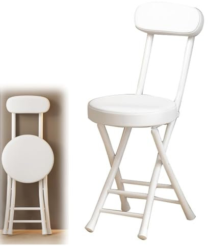 Tragbarer, faltbarer Küchenhocker mit gepolstertem, gepolstertem Sitz, 45,7 cm, multifunktionaler Hocker für Wohnzimmer, Garten, Camping, Angeln