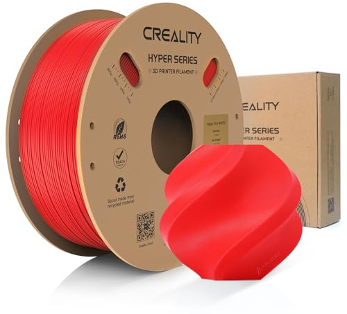 Creality PLA Filament Hyper PLA 1,75 mm Filament für 3D-Drucker High Speed 30-600 mm/s Maßgenauigkeit +/- 0,02 mm Kompatibel mit den Meisten 3D Druckern,1kg Rot