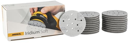 Mirka Iridium Soft Disques abrasifs Ø 77 mm/Grain P600 / autoagrippant Multifit / 20 pièces/Abrasifs à base de mousse pour un ponçage à sec précis, ponçage de vernis, finition