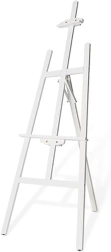 Supporto per Lavagna Bianca Magnetica Mobile bifacciale - Cavalletto in Legno Portatile a Forma di A da 175 cm per artisti, Facile da Montare per dipingere, disegnare ed esporre - vers
