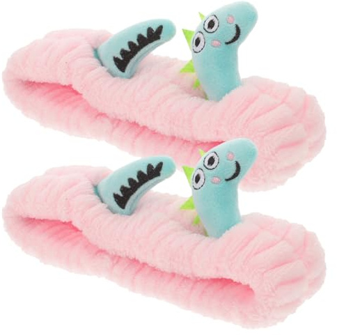 Ipetboom Lot de 2 bandeaux dinosaures souples et élégants, parfaits pour se laver le visage, prendre un bain, se doucher, se faire chouchouter lors d'une fête ou pour prendre soin de sa peau.