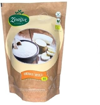 Harina de Tapioca Sin Gluten Bio 500 g | Harina fina de yuca ecológica | Ideal para espesar salsas, panes y repostería sin gluten en cocina vegana