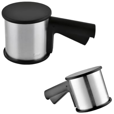 Ymswjgj Mehlsieb Einhand Mehlstreuer Mehlsieb Edelstahl Einhand-Sieb Puderzuckerstreuer Staubzuckerstreuer Mehl- & Puderzuckersieb Sieb Puderzuckermühle 2-Deckel Puderzuckersieb Staubzuckermühle