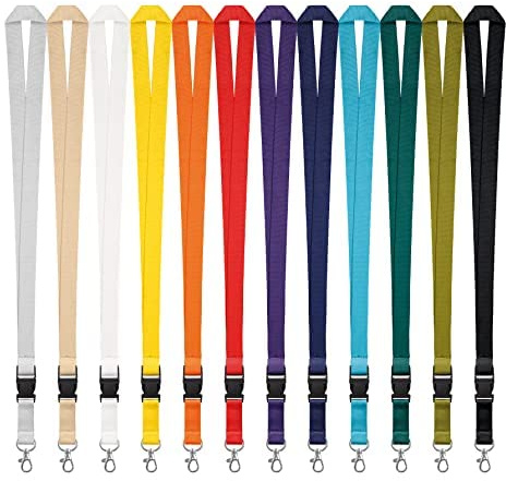 Kandinsky 20x900mm Schlüsselbänder Lanyards, 25 Stück Khaki, mit Steckschnalle, geeignet für Messen, Events und Veranstaltungen in Kombination mit Ausweishüllen für Skipass und Impfausweis