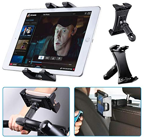 Tendak surfplatta motionscykelhållare för iPad 360° justerbar surfplatta bil nackstöd löpband gym styre mikrofonstativ monteringsfäste för iPad Pro, iPad Air, iPad Mini 4,7-12,9 tum surfplatta