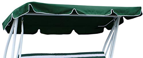 DEGAMO Dachplane für 4-sitzer Hollywoodschaukel Miami 228x120cm, Farbe dunkelgrün, Outdoor