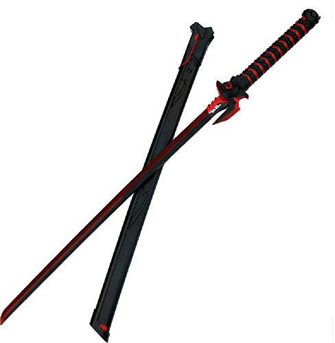 damdos Halloween Prop 41inch OW Anime Cosplay Gen ji Swords with Scabbard Evil Spirit Sheath Knife Dragon Blade Shimad PU