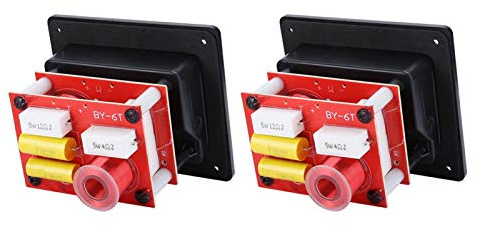 Socobeta Teiler 2 Stück HiFi Audio Crossover Hochtöner Bass 2-Wege-Lautsprecher Frequenzteiler Zubehör