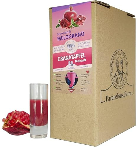 Succo di Melograno Bio 100% Puro - Bag in Box da 2 Litri - Qualità Wonderful - Made in Italy - Senza Zuccheri Aggiunti, Naturale, Antiossidante – Paracelsus.Farm
